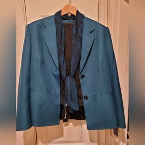 Evan Picone NWT 2 pc Teal/Black Womens Sz 18